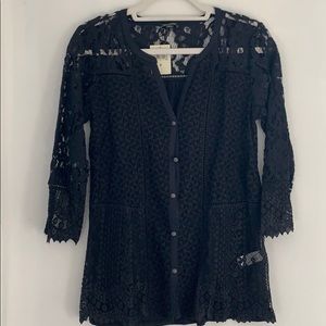 Women’s all Lace Lucky Brand button up blouse